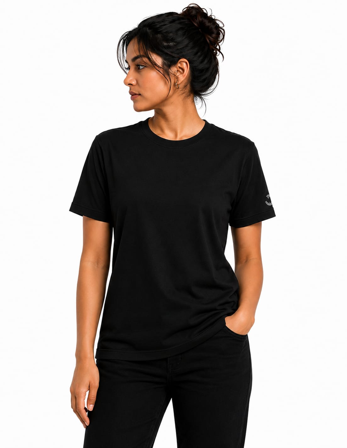IDENTIQA™- Customized Crew Neck T-Shirt –Black- Men & Women