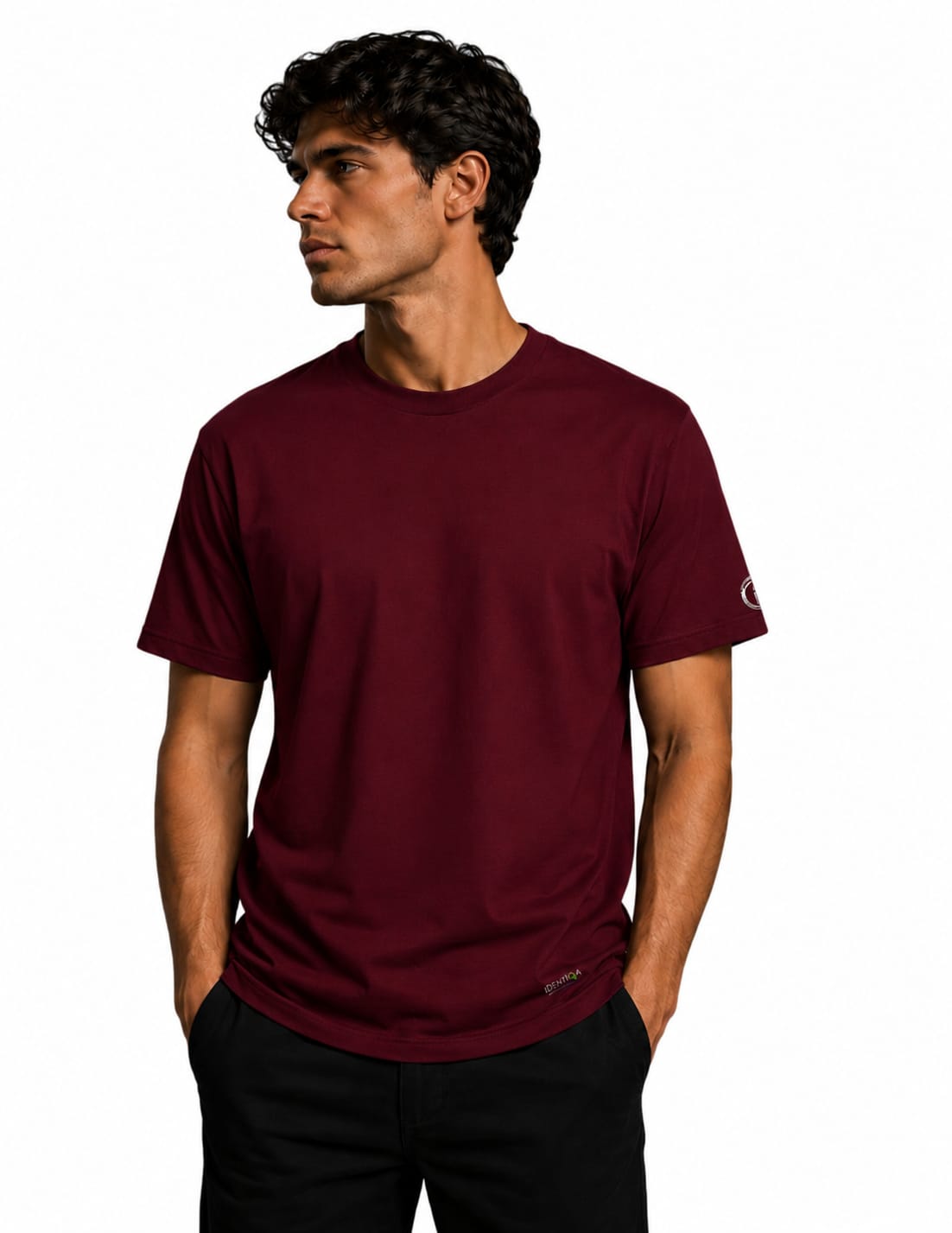 IDENTIQA™ - Crew Neck T-Shirt-Maroon – Men & Women- Customized